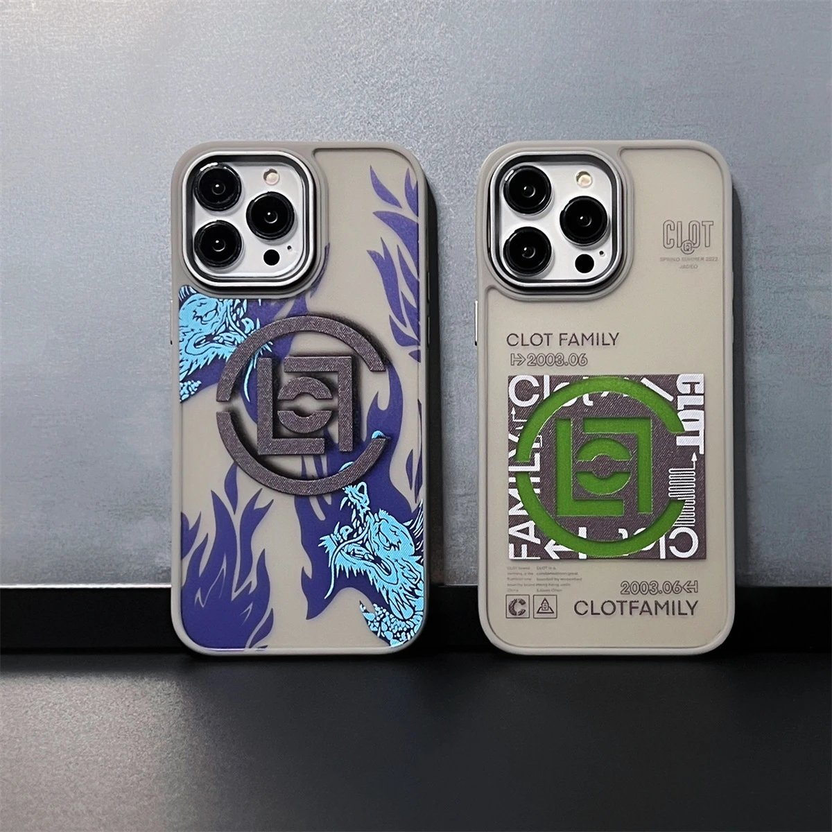 陈冠希潮牌CLOT青龙火焰iPhone16PM手机壳15肤感磨砂13硬壳苹果12