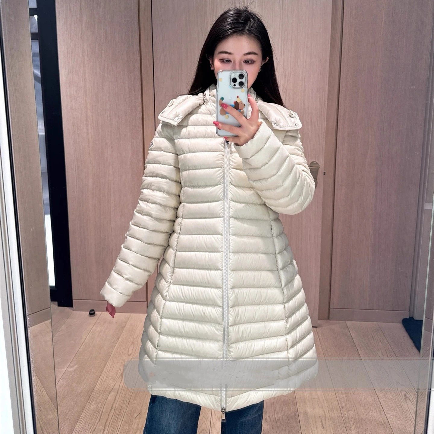 M蒙家INS款短款鹅绒加厚修身中长款羽绒服外套女