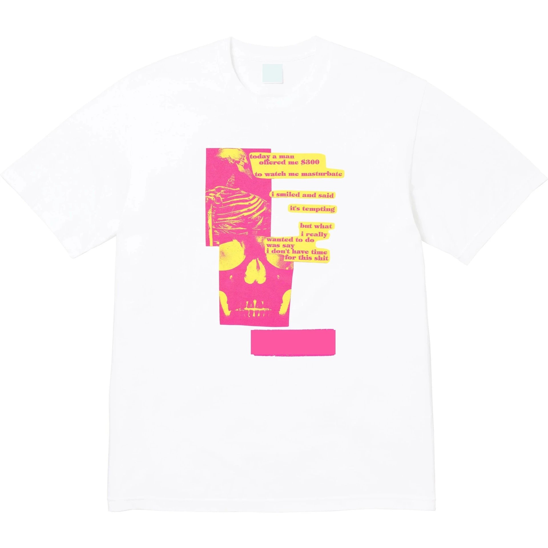 SS25 Anatomy Tee 胸前骨头印花图案舒适短袖T恤男女款打底衫纯棉