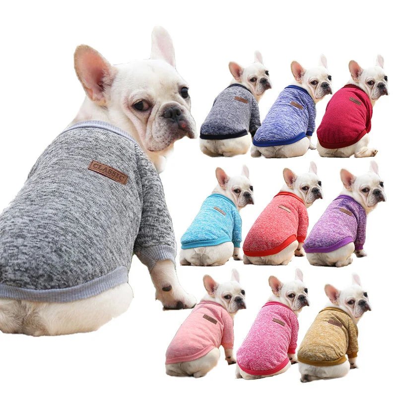 秋冬毛线卫衣法斗狗狗猫咪宠物衣服小中型犬狗衣服猫服饰用品