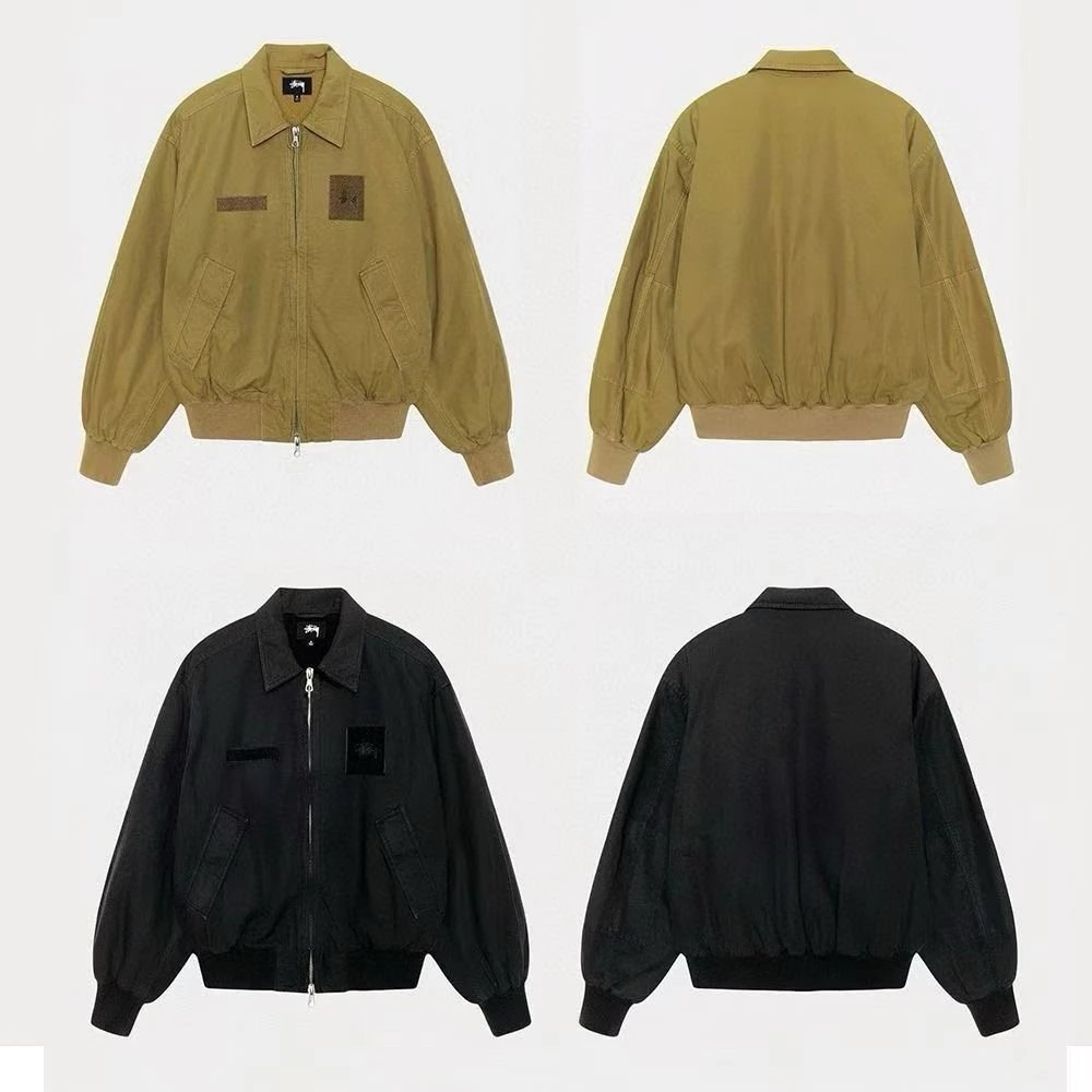 stussy斯图西棒球服外套潮牌宽松休闲飞行员夹克男女潮流百搭