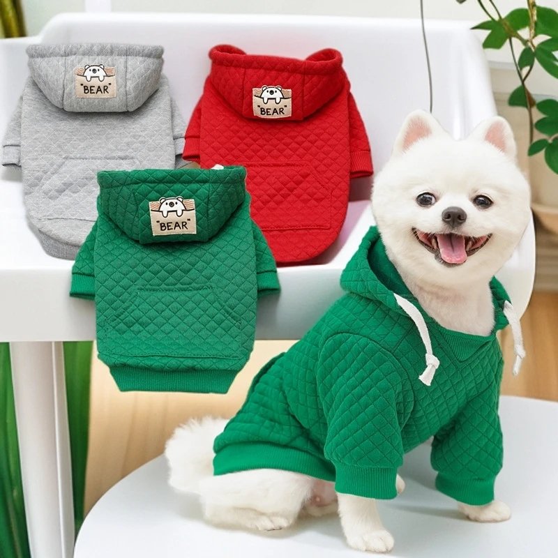 宠物小中大狗狗金毛猫咪秋冬带帽两脚狗卫衣猫衣服用品运动