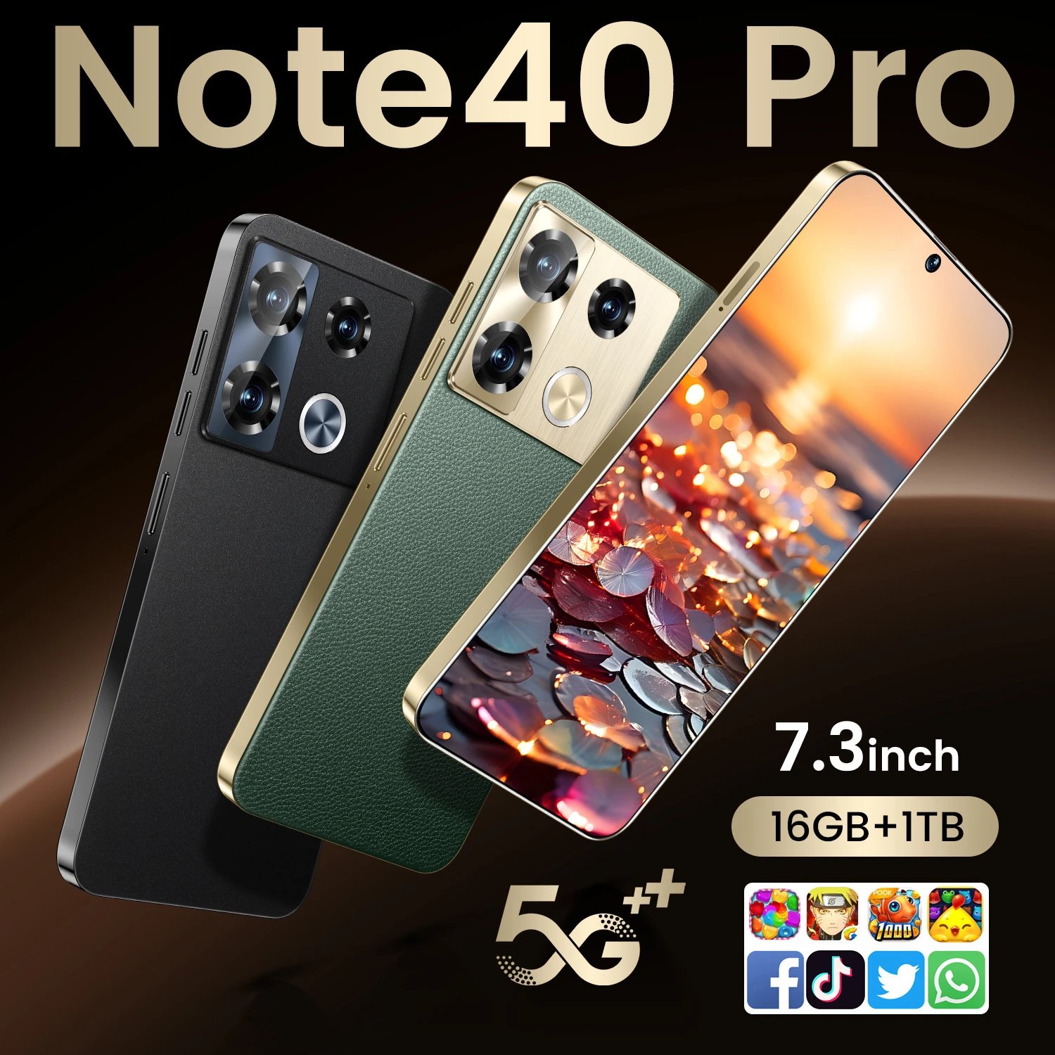 新款Note40 Pro16+1TB穿孔屏安卓8.1智能一体机 爆款手机