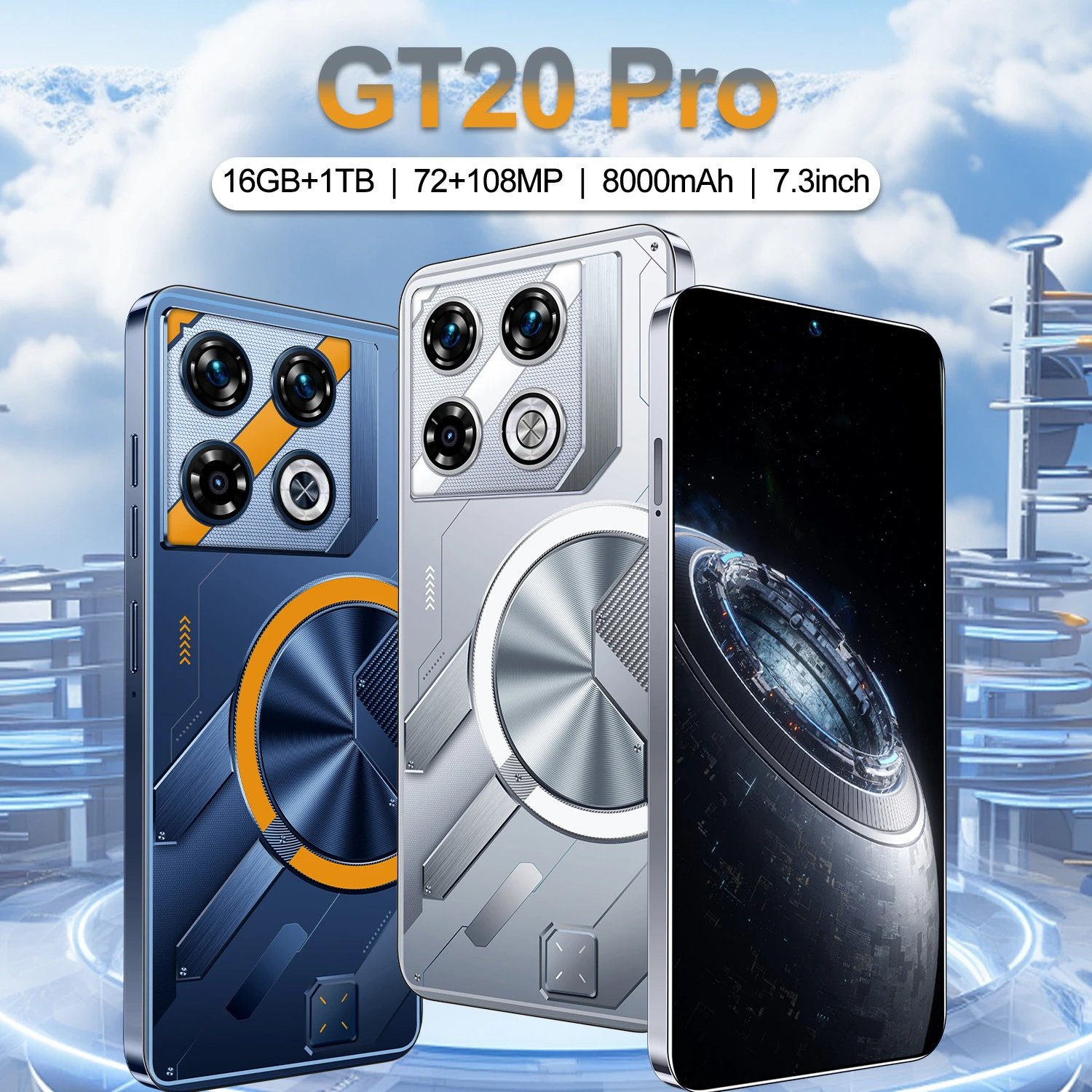 手机GT20 Pro 16+1TB穿孔屏安卓8.1智能美客多