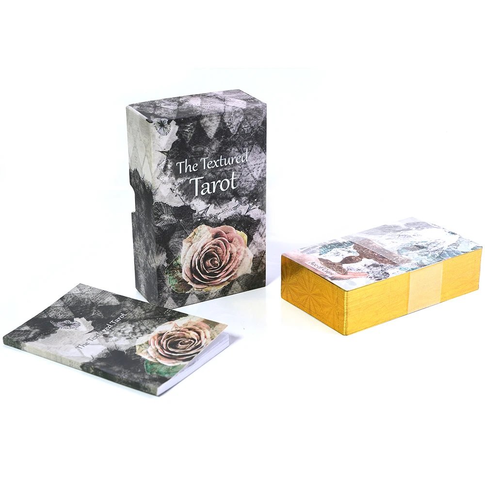 The textured tarot 全英文烫银礼盒精装镭射烫金牌塔罗牌