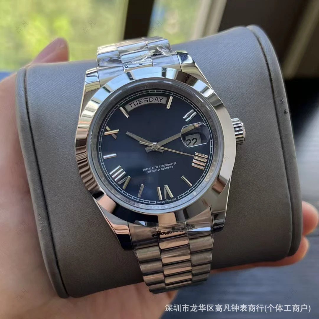 劳家蚝式恒动版本日志型手表双日历星期显示拿自动机械男手表