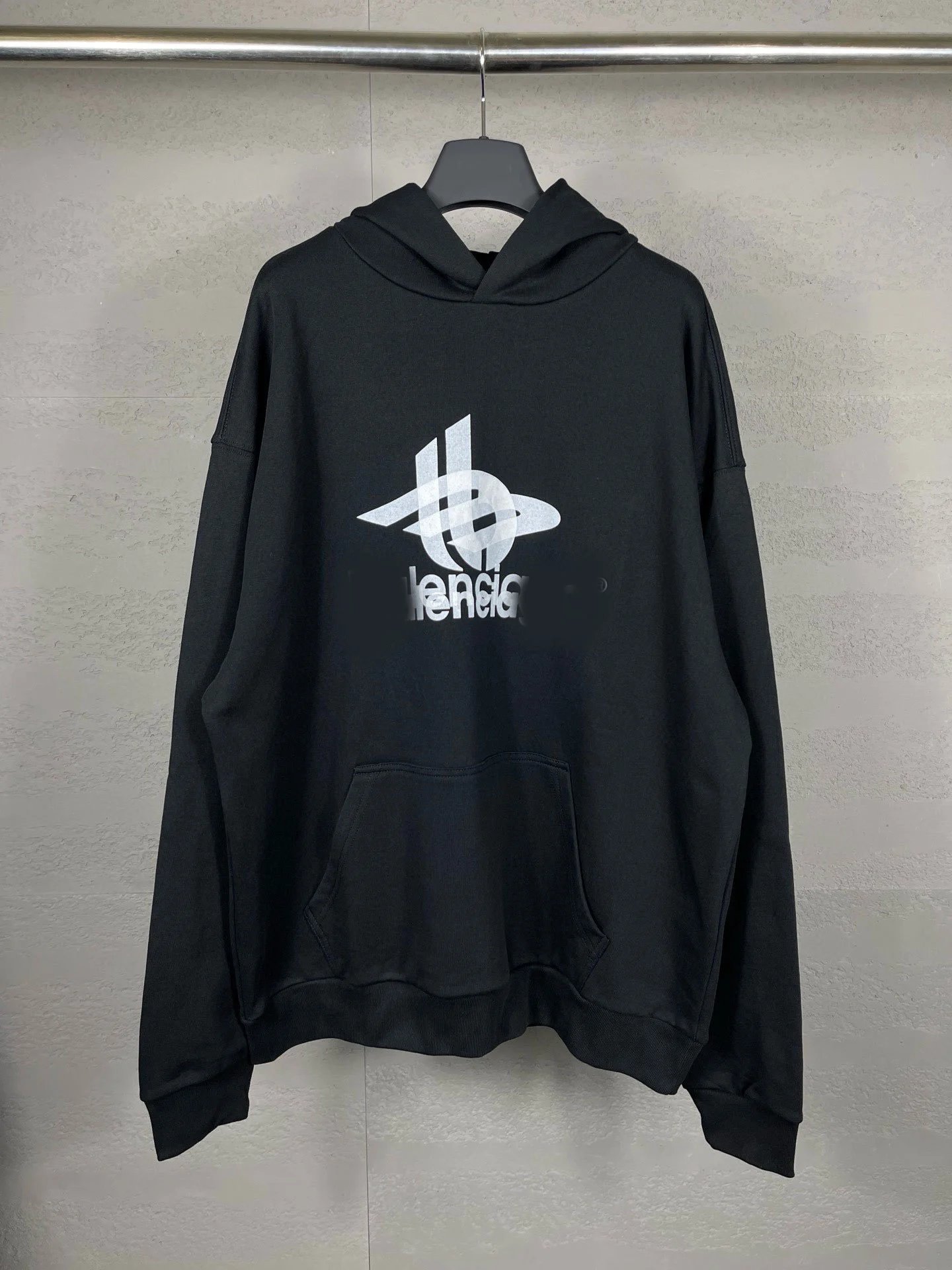 24新款巴黎叠印幻影字母LOGO 男女同款休闲宽松百搭卫衣帽衫情侣