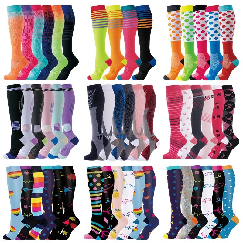 跨境专供Compression socks压力袜 压缩袜弹力袜运动袜瑜伽袜