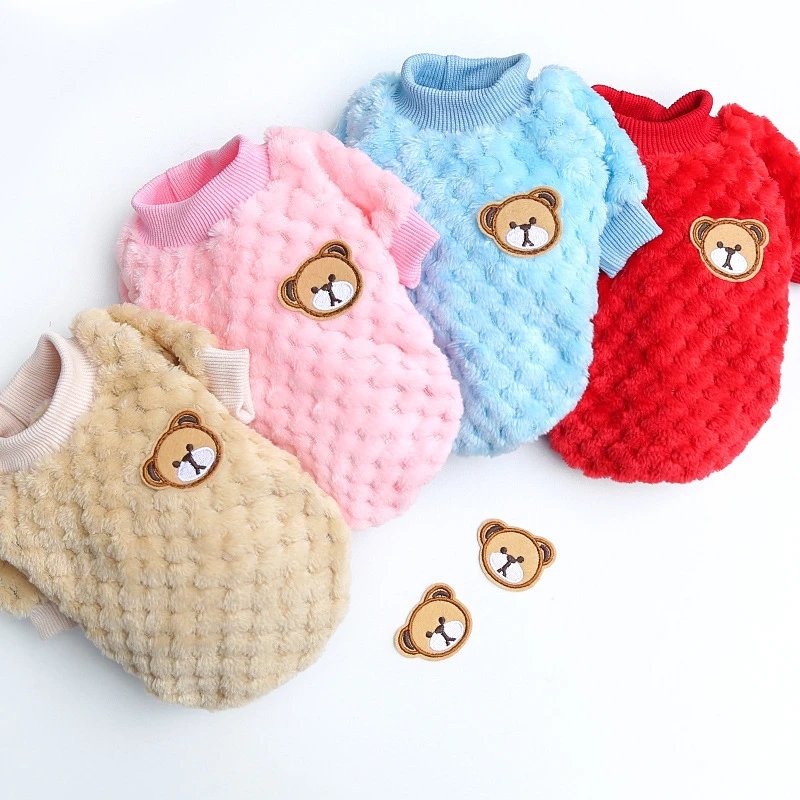 秋冬新款大小狗狗衣服宠物用品绒衣法斗猫两脚衣格子猫猫咪狗衣服