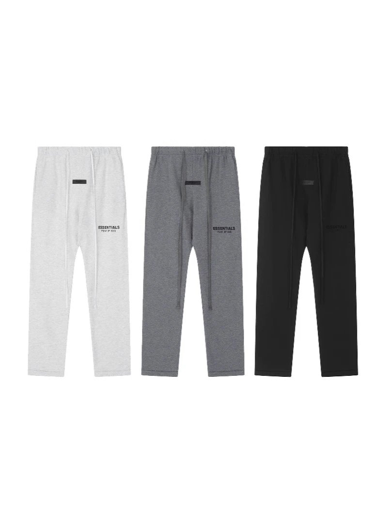 Fear Of for Men SS22复线ESSENTIALS植绒抽绳高街长裤男女款情侣