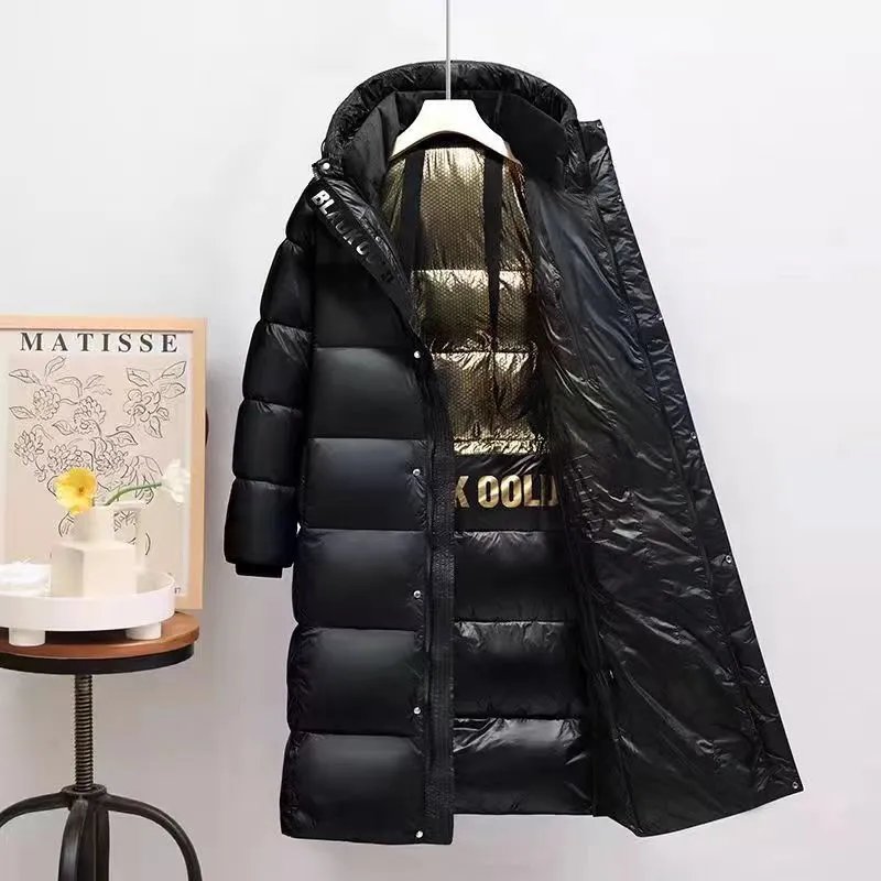 黑金羽绒服升级版长款短款冬季情侣时尚极寒保暖外套