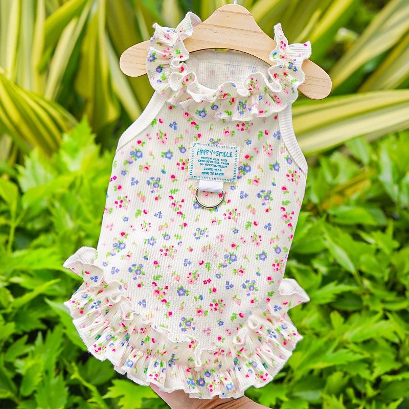 夏季碎花裙子宠物狗狗猫咪衣用品衣服春清新公主裙比熊薄款透气