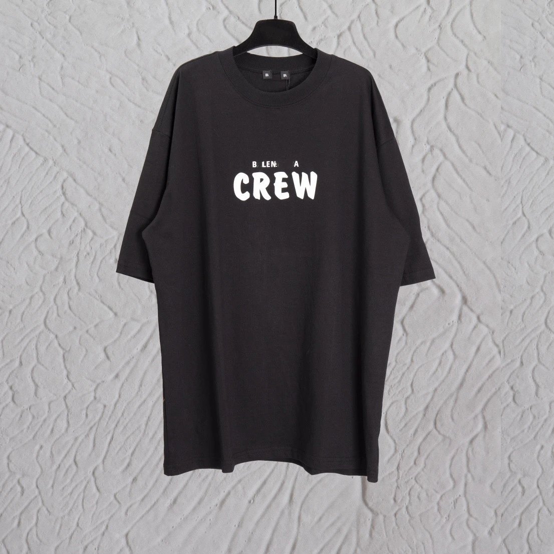 巴黎B家CREW员工限定印花OS宽松版型男女小领口短袖