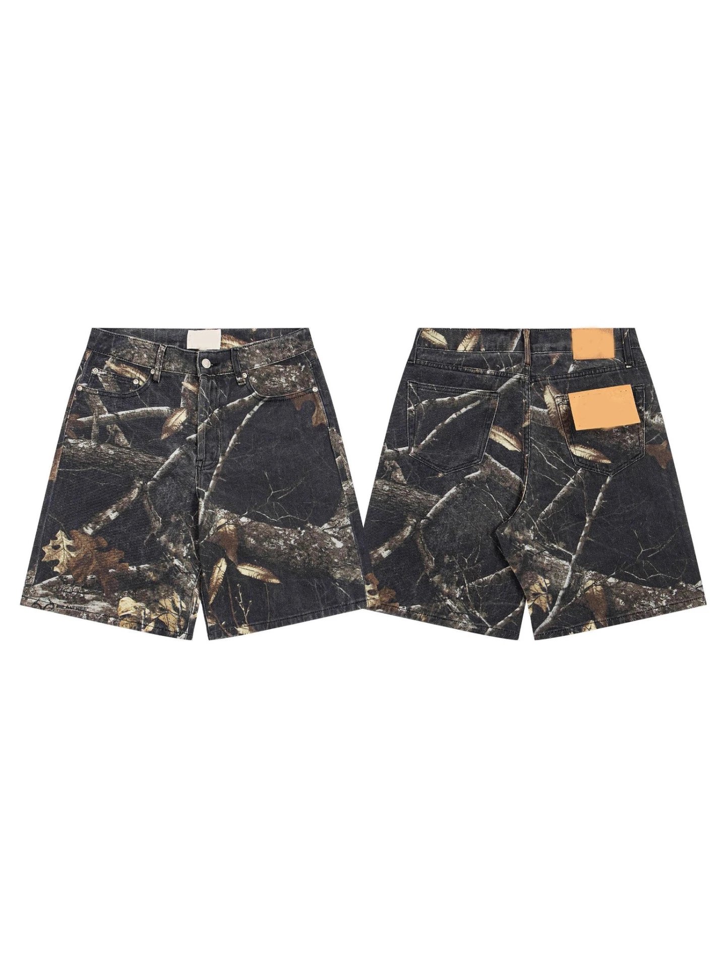 FW23 BIG OL' JEAN REALTREE EDGE 树枝满印牛仔短裤男女同款