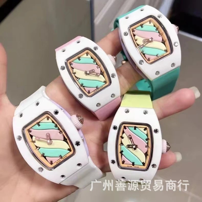 理查家棉花糖方形时尚石英女款手表