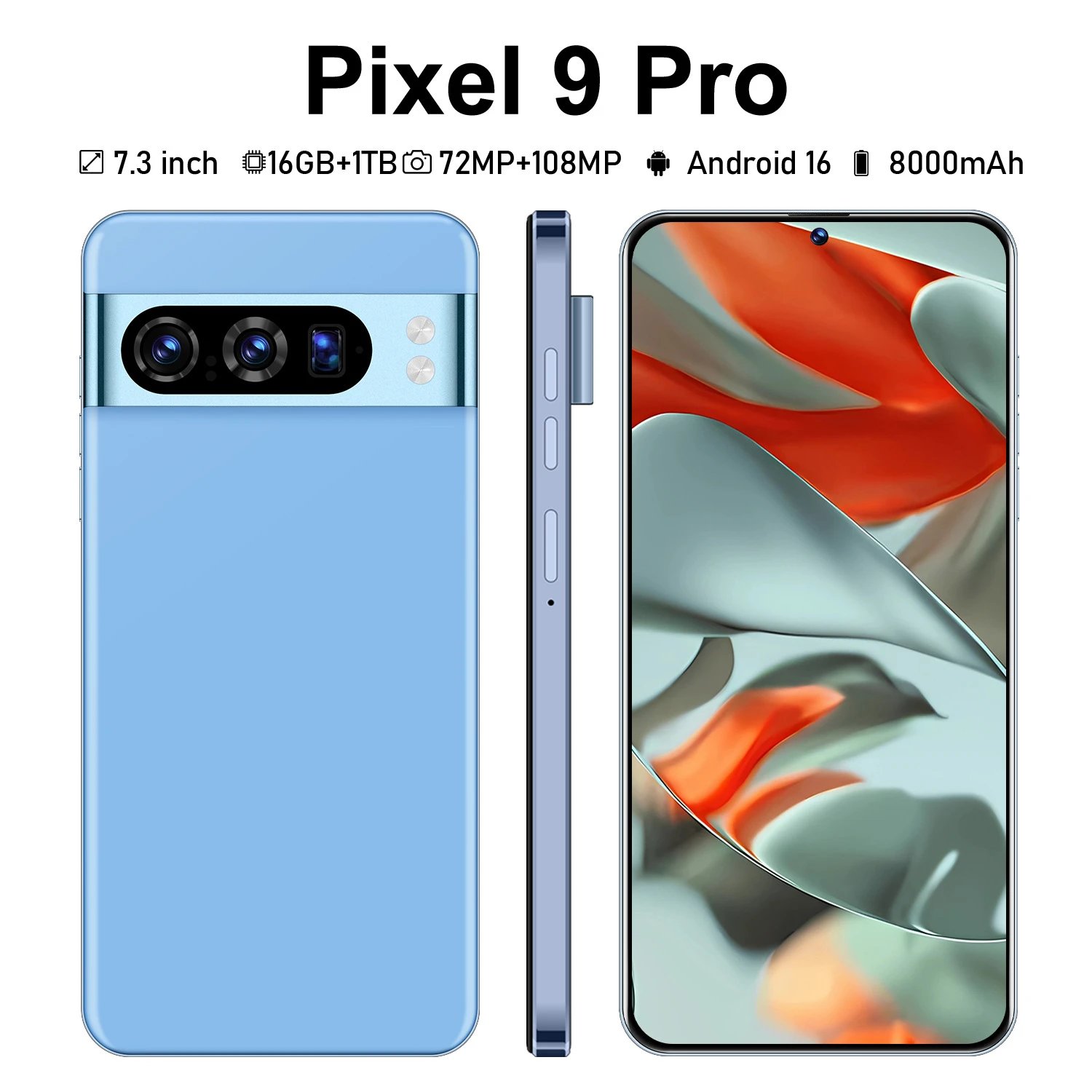 爆款智能手机Pixel9 Pro 7.3寸16G+1T一体机