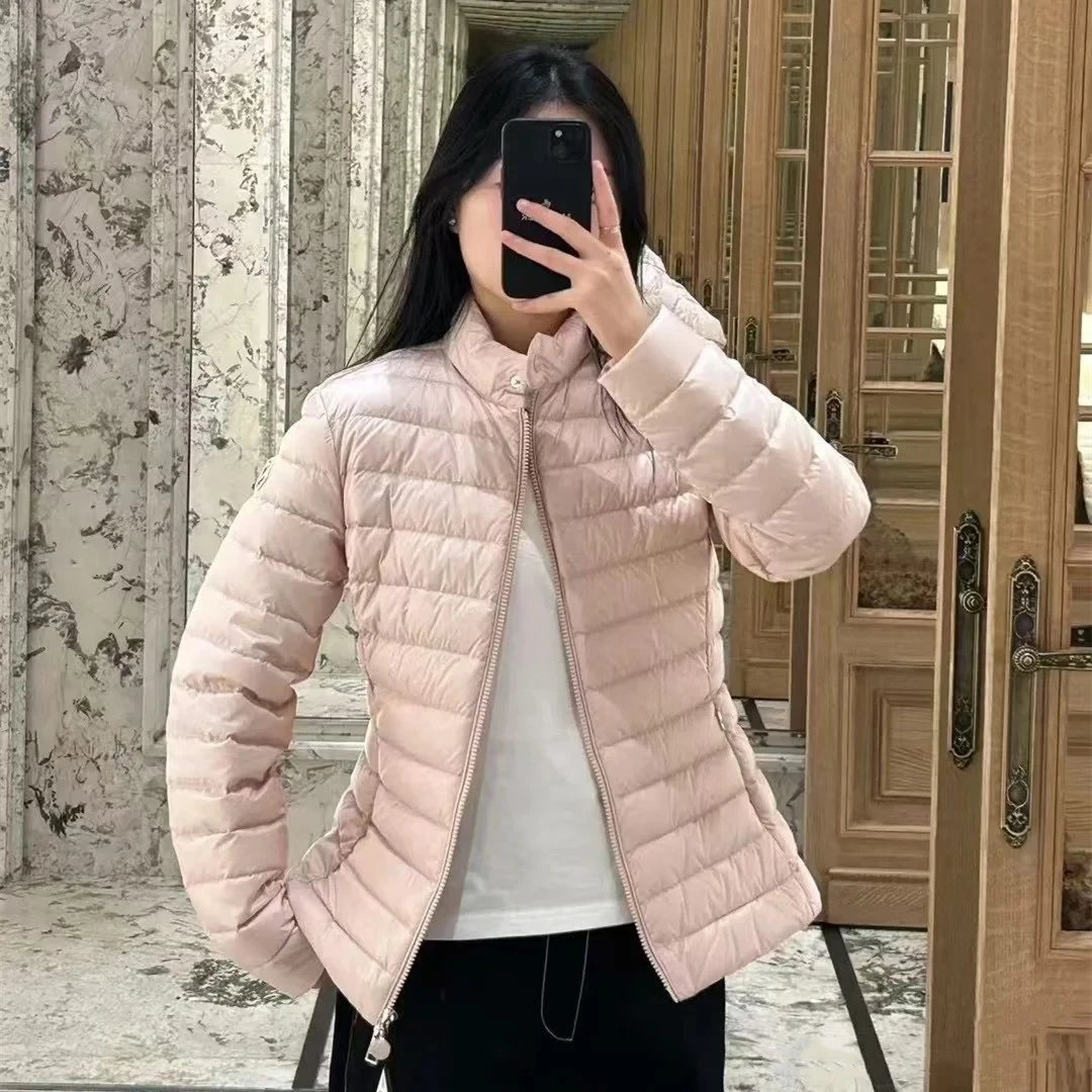 M蒙家INS网红款薄款鹅绒轻盈修身羽绒服夹克外套女装