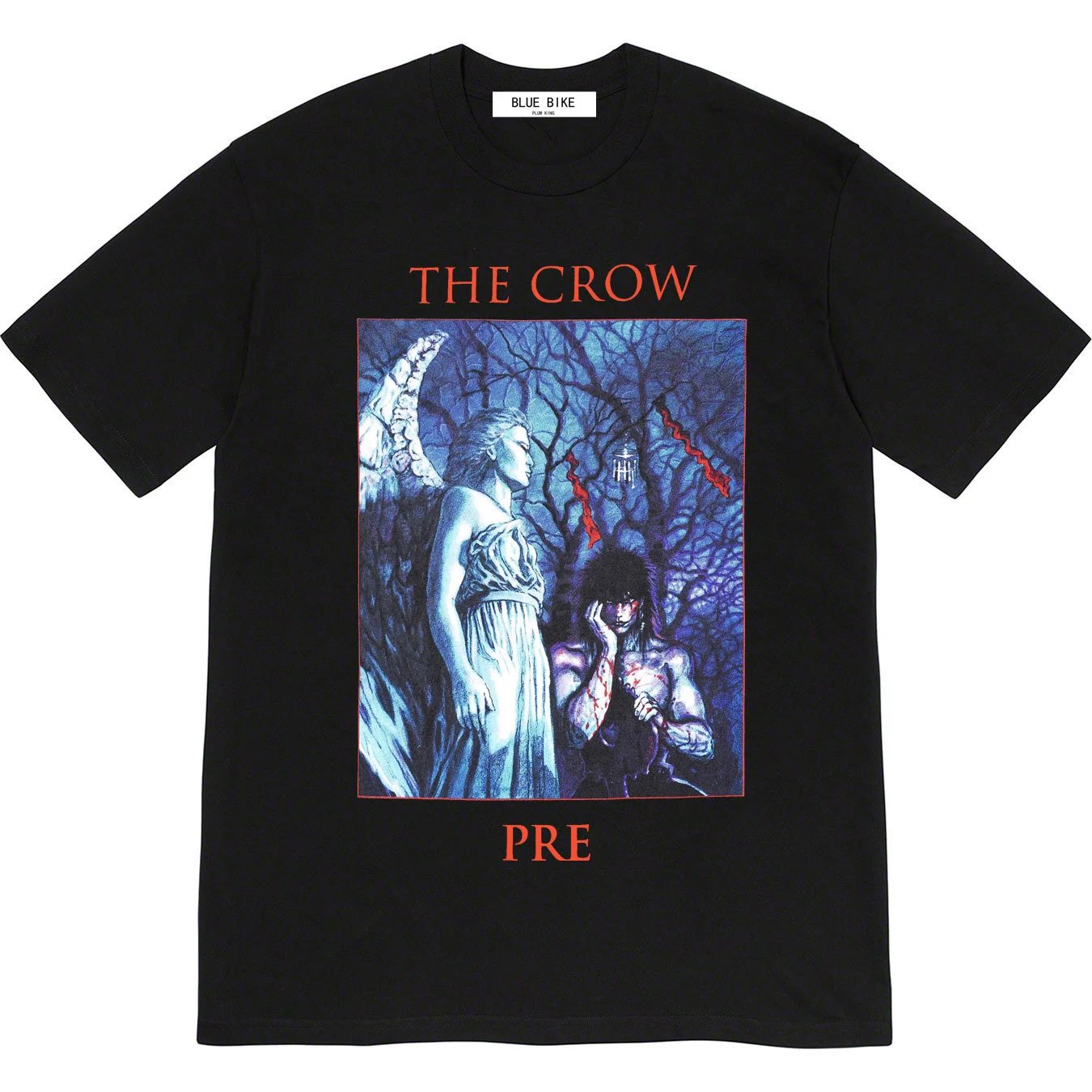 21FW The Crow Tee 乌鸦漫画联名背后字母短袖T恤男女款情侣款潮