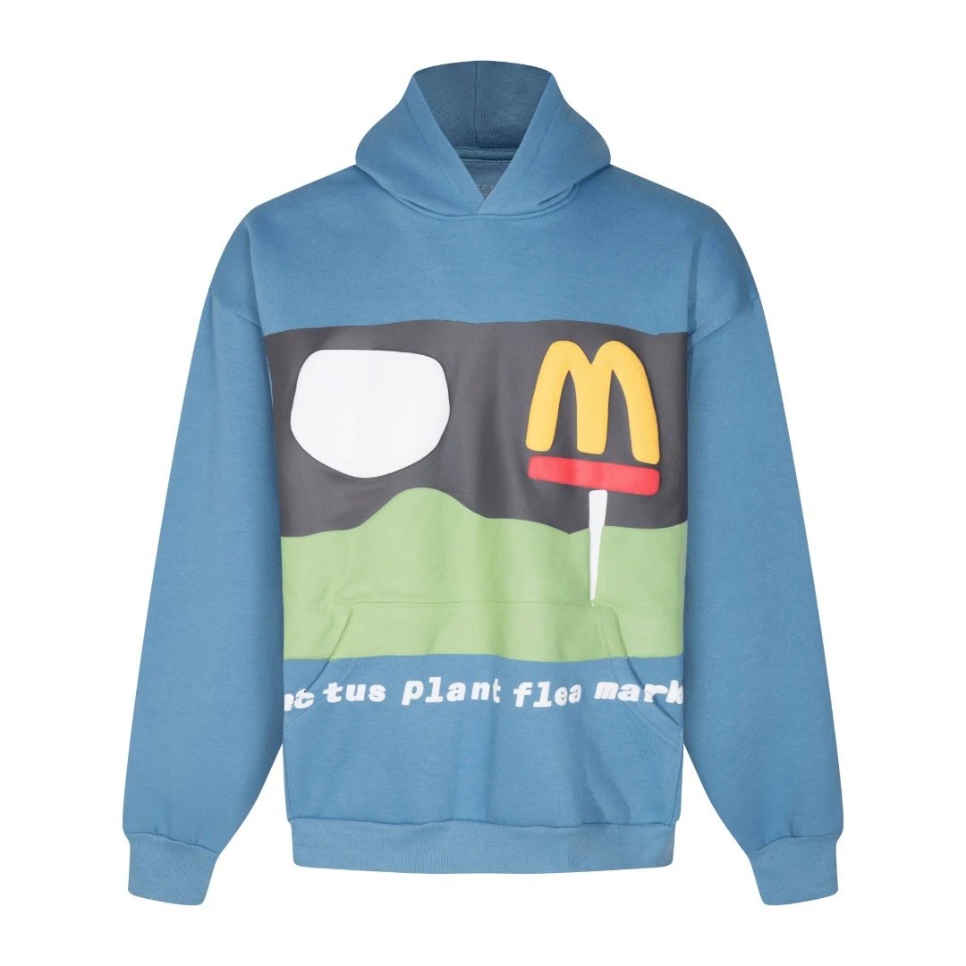 CPFMxMcDonald麦当劳周边联名发泡涂鸦印花连帽加绒卫衣帽衫男女