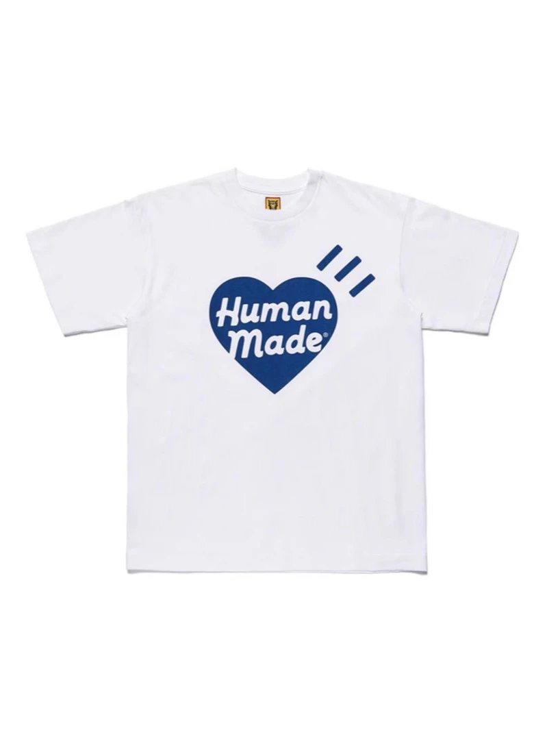2023夏季新款Humanmade 爱心字母印花短袖T恤男女同款情侣款半袖