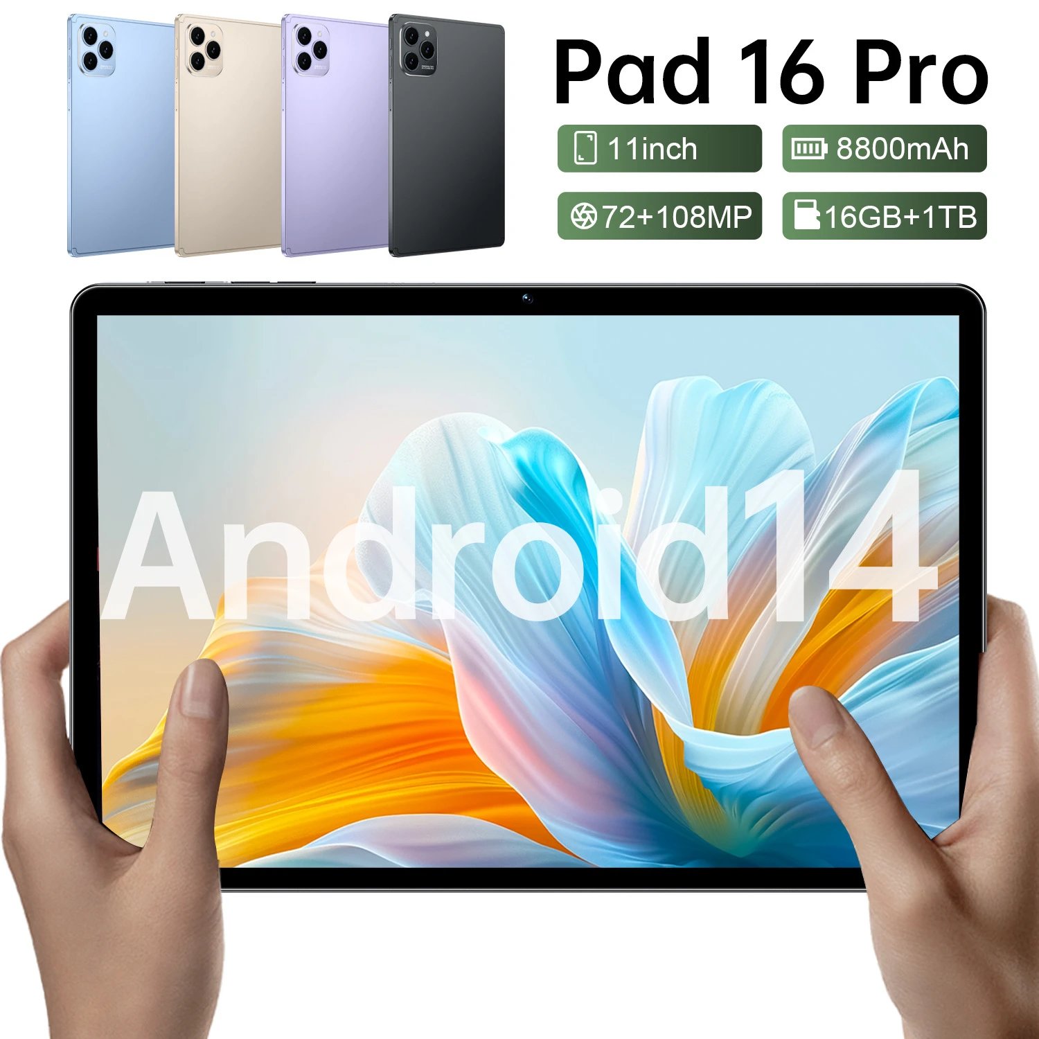 热销Pad 16 Pro平板16+1TB大屏11寸安卓105G智能学习机