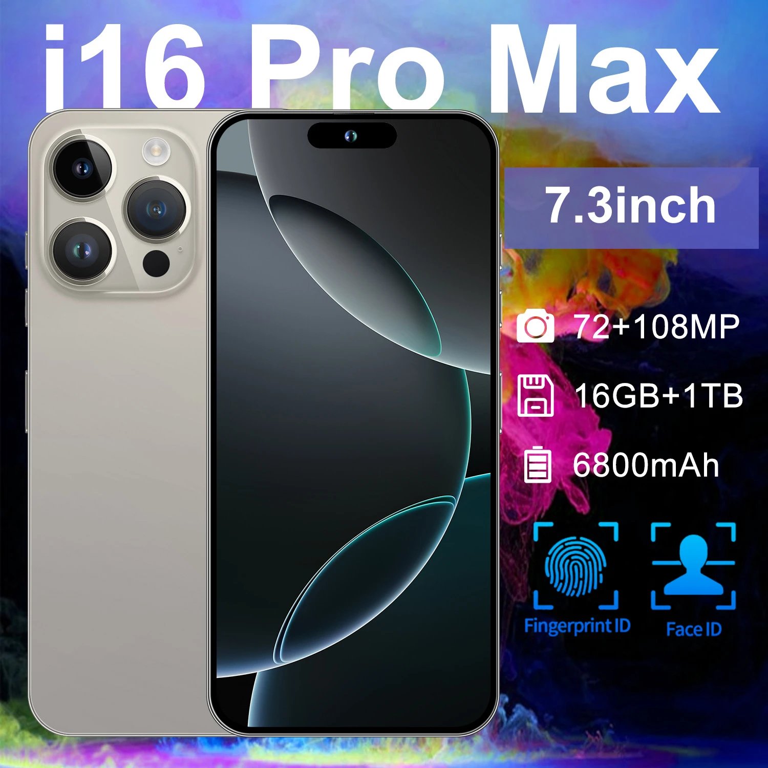 热销爆款i16 Pro Max手机16+1TB灵动岛安卓8.1智能手机