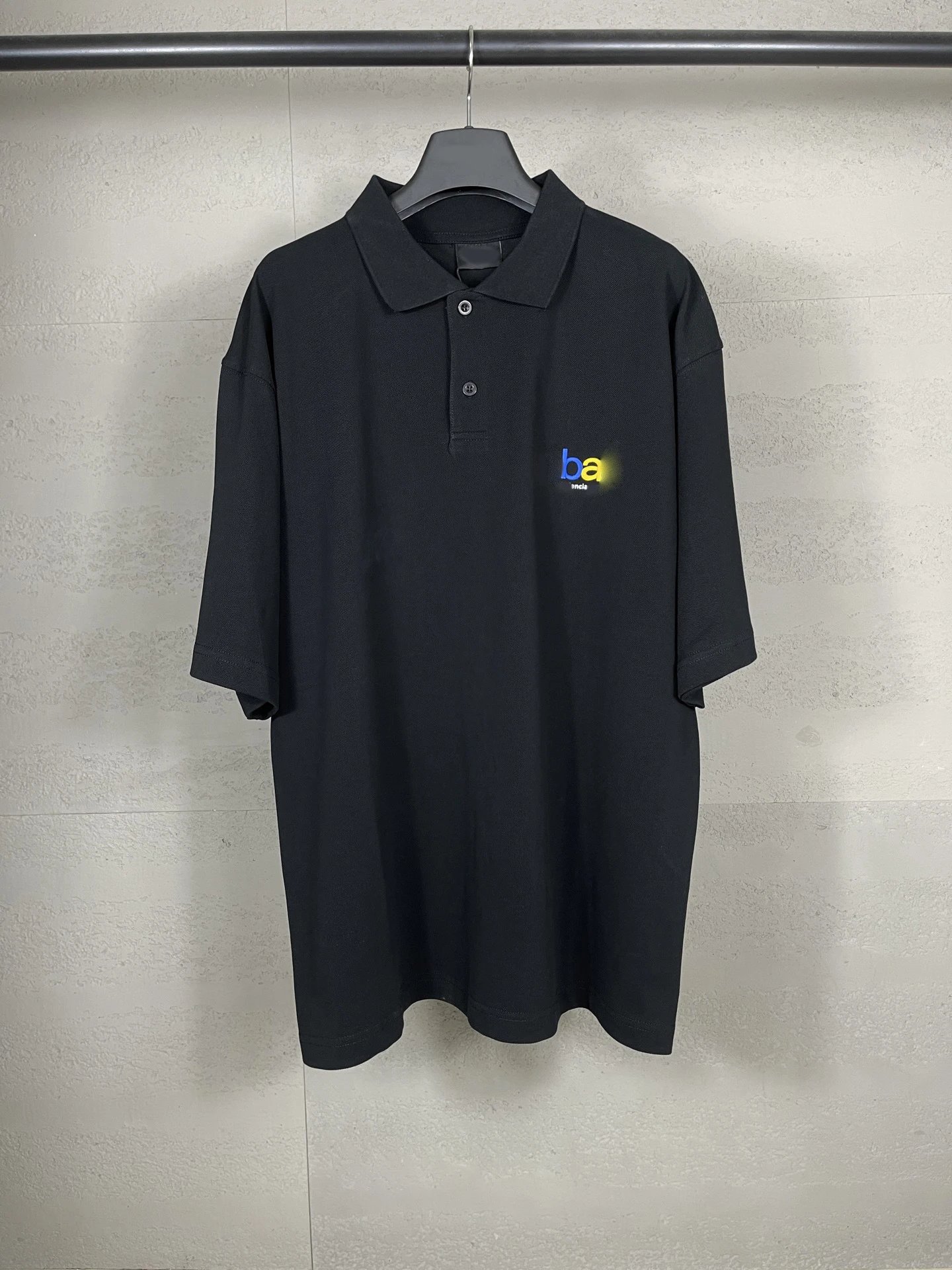 2025夏季巴黎ebay彩色字母刺绣POLO短袖T恤男女同款打底衫POLO衫