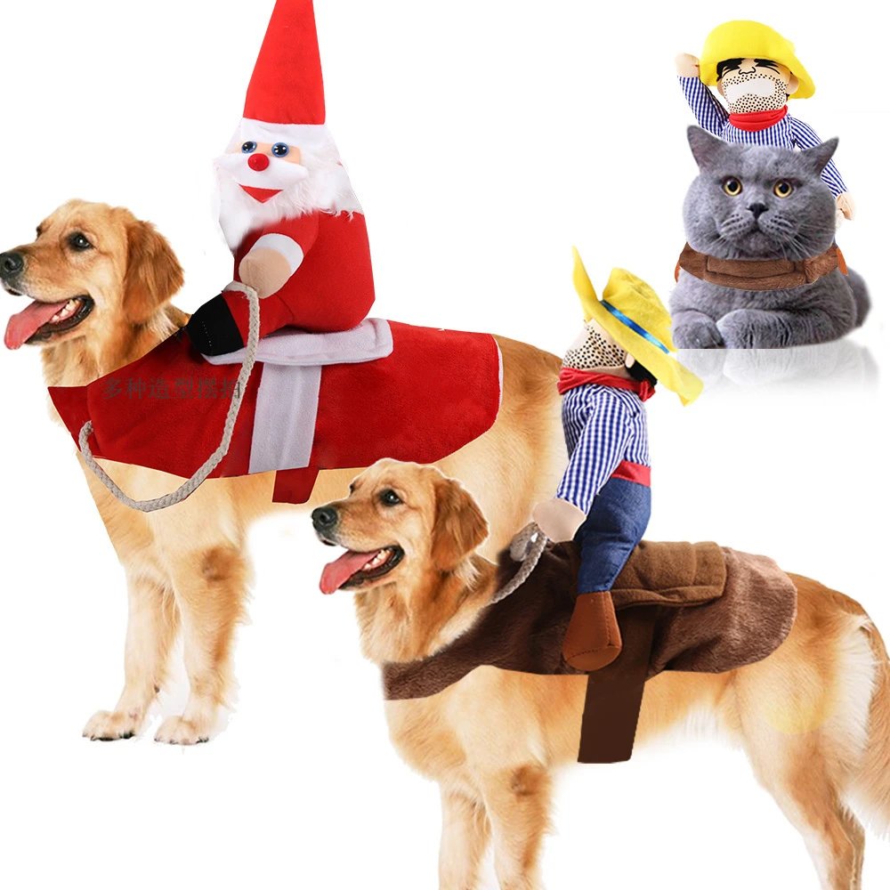 大狗狗衣服猫咪宠物用品骑马装圣诞老人狗衣服搞怪猫万圣节变身装