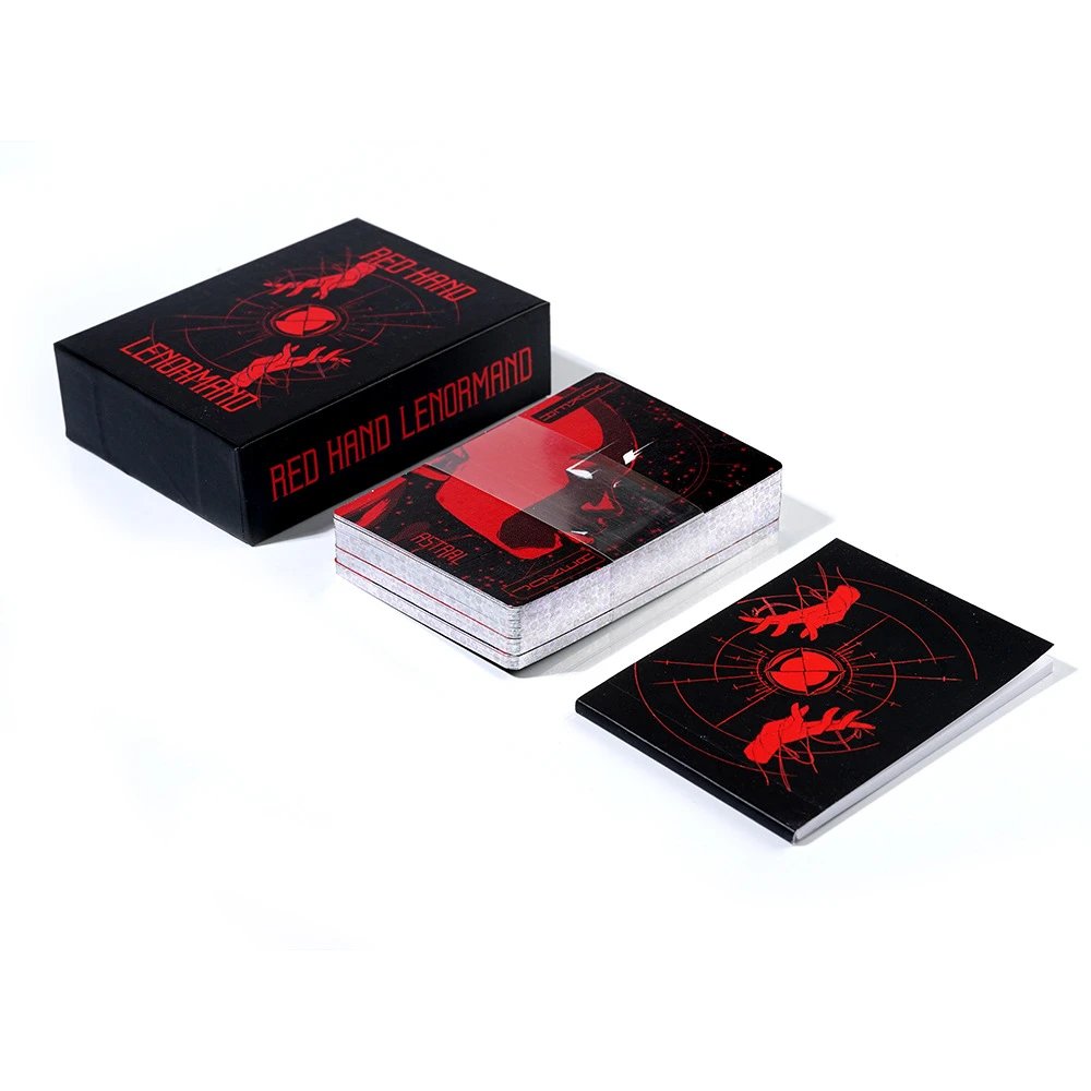 Red hand lenormand 全英文烫银礼盒精装镭射烫金牌塔罗牌