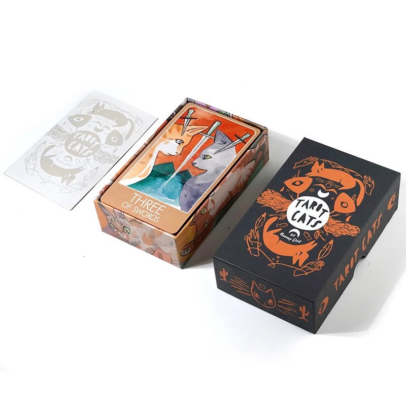 Tarot Cats a 78 card cat fan tarot 烫金工艺塔罗牌