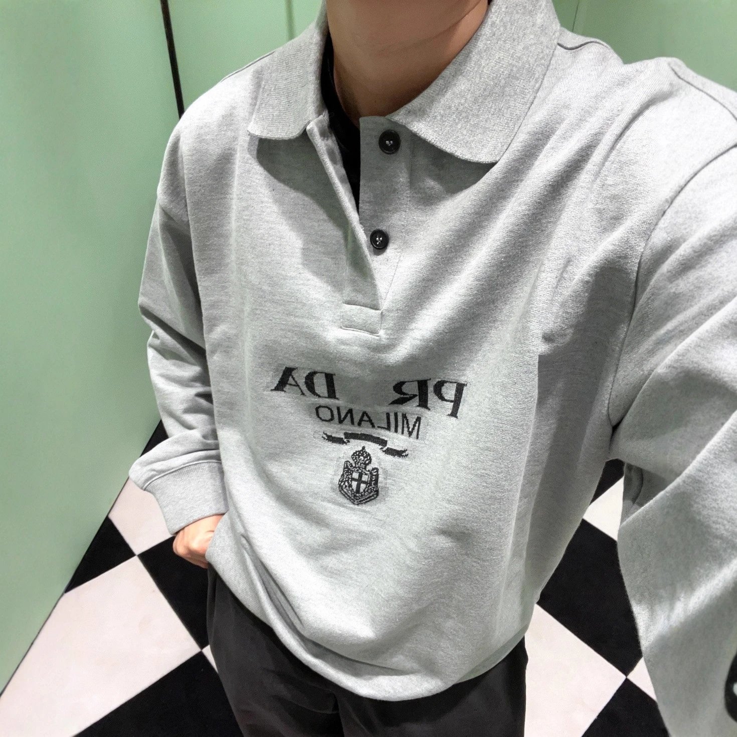 2025秋冬新款本P家字母提绣LOGO翻领卫衣POLO衫男女