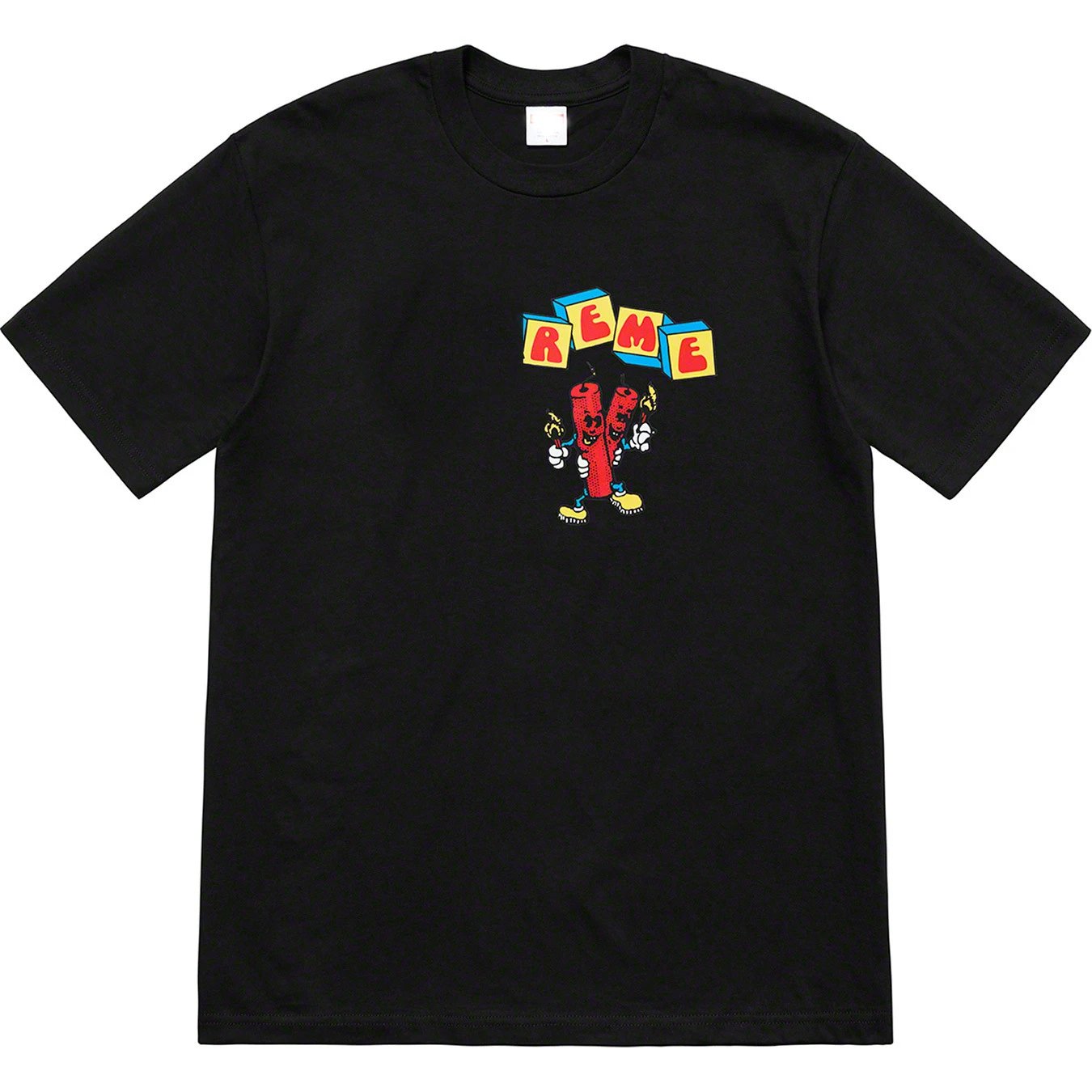 19ss Dynamite Tee 炸弹人印花卡通字母短袖圆领纯棉情侣装T恤