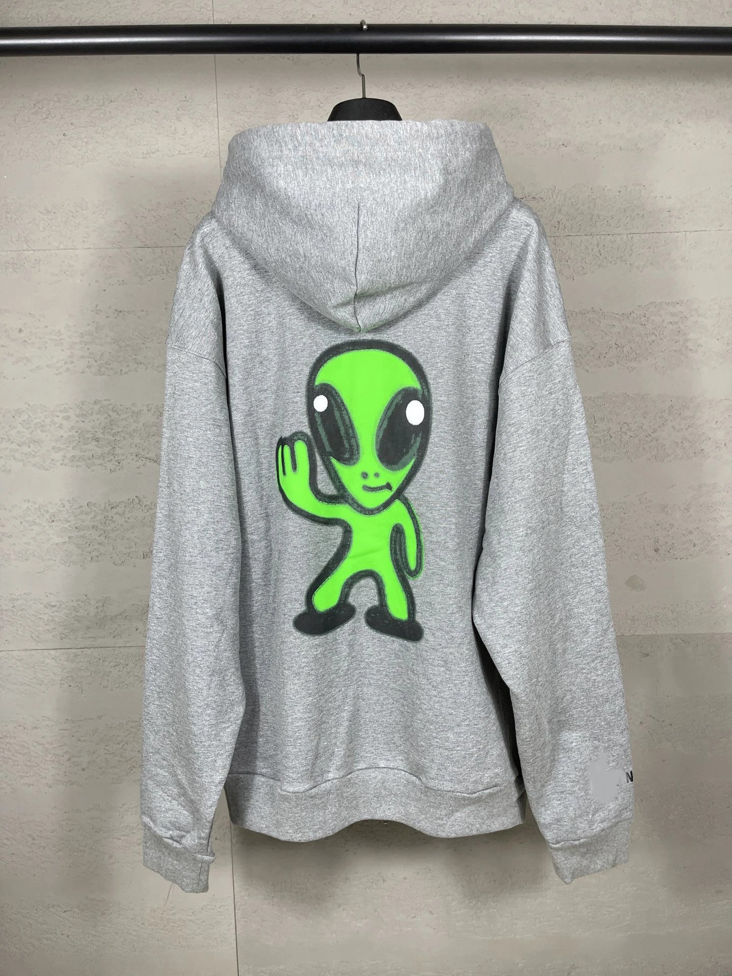 秋冬巴黎外星人笑脸拉链外套连帽卫衣宽松休闲套头卫衣男女情侣款