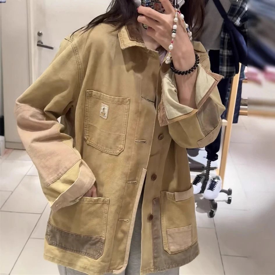 本2025早春新款RL拉夫小马巴恩风中古工装夹克外套男女