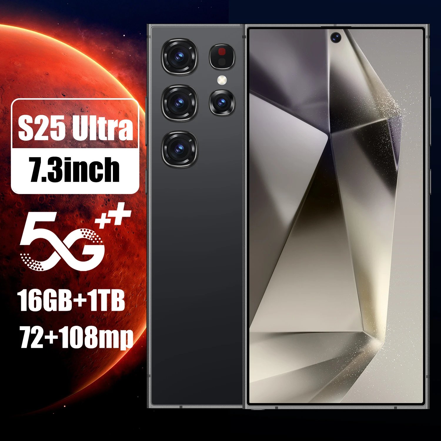 新款手机S25 Ultra 16+1TB 内置笔穿孔屏 高配安卓智能4G手机