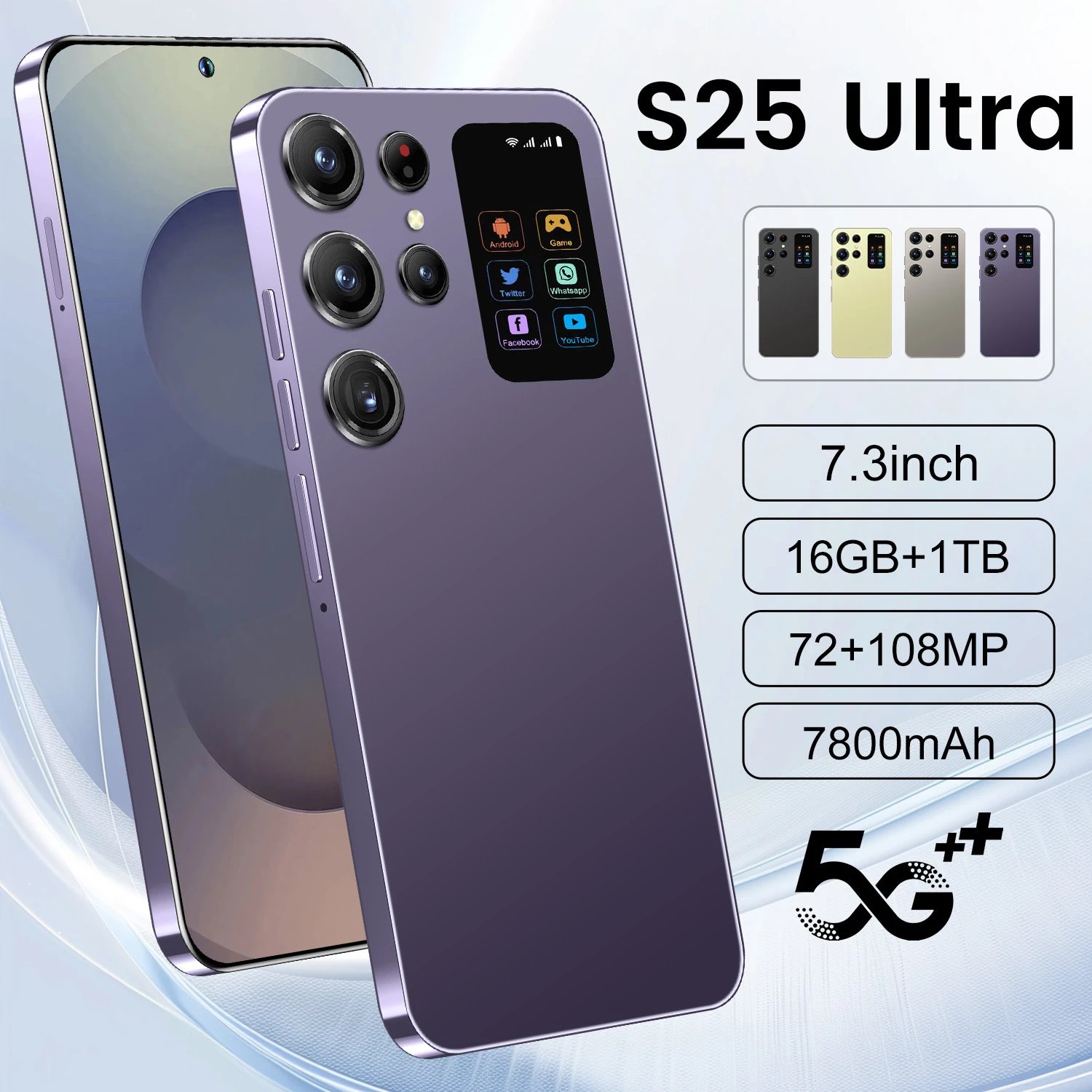 手机新款S25 Ultra16+1TB穿孔7.3寸大屏智能手机