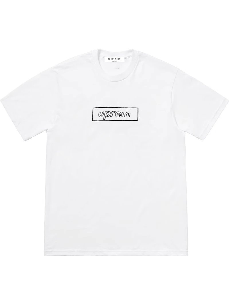 21SS Chalk Logo Tee粉笔Box Logo联名短袖字母T恤男女款情侣款