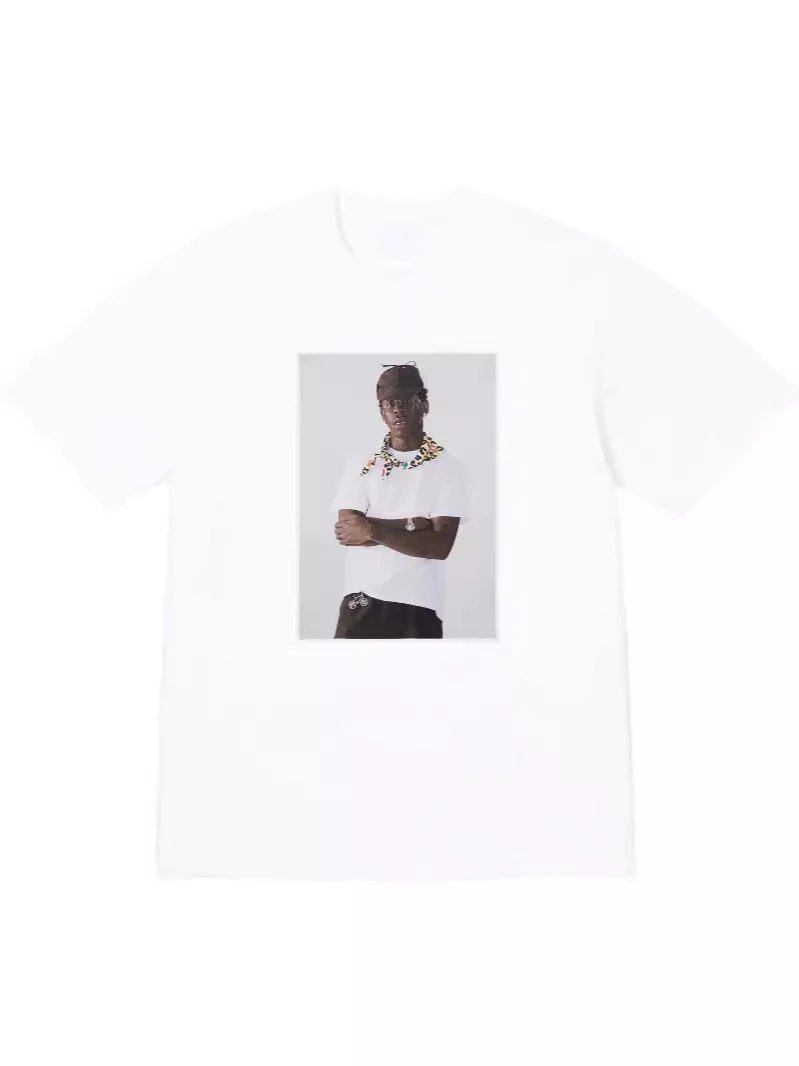 24FW Tyler The Creator Tee 泰勒人物照片印花短袖T恤男女打底衫