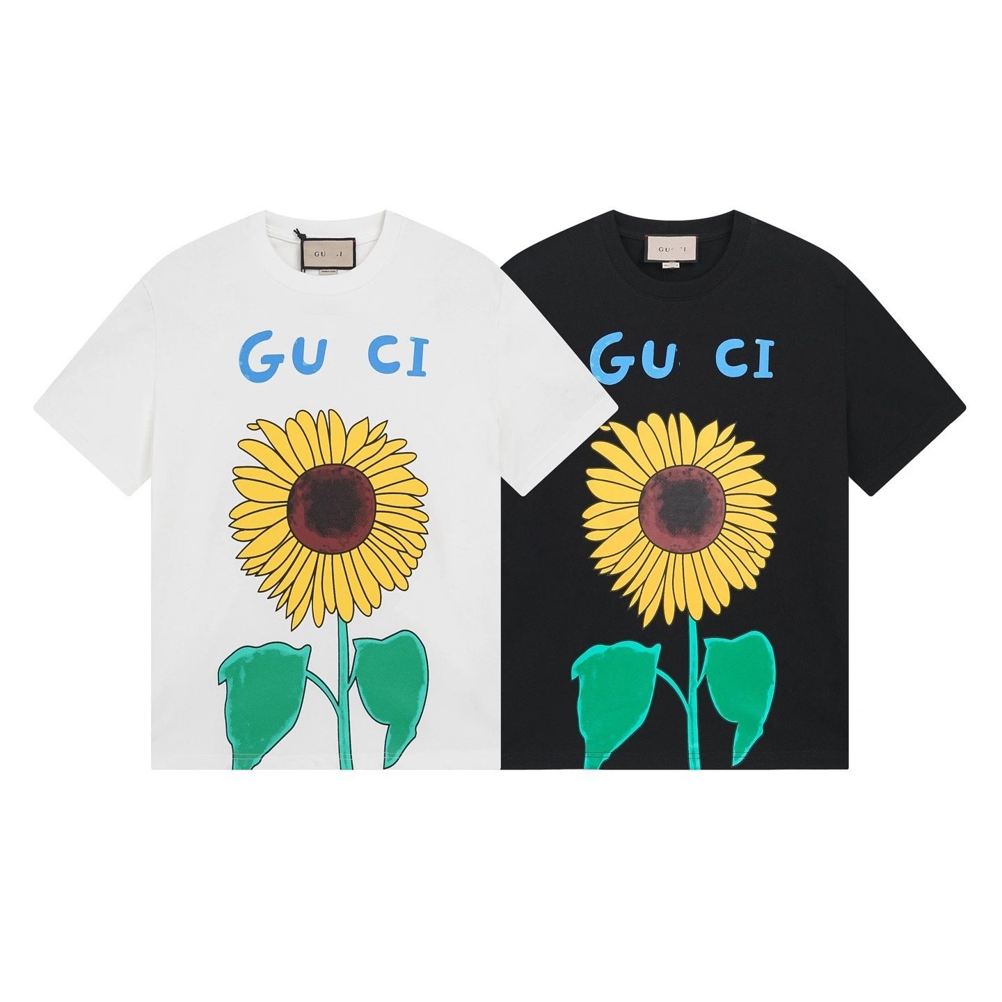 GU家向日葵徽标印花简约休闲可爱短袖T恤上衣男女
