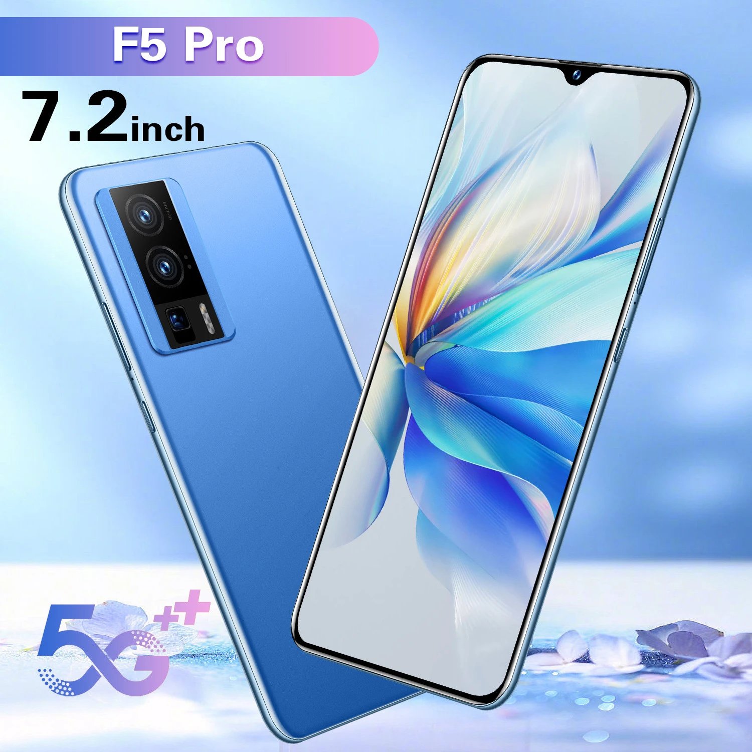 手机F5 PRO安卓14穿孔屏7.3寸大屏智能手机