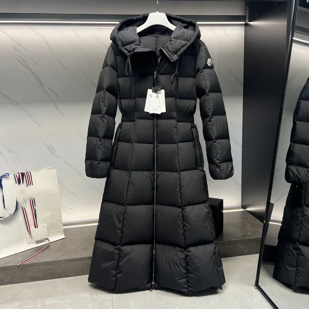 蒙家在逃公主90白鸭绒长款保暖羽绒服外套女装