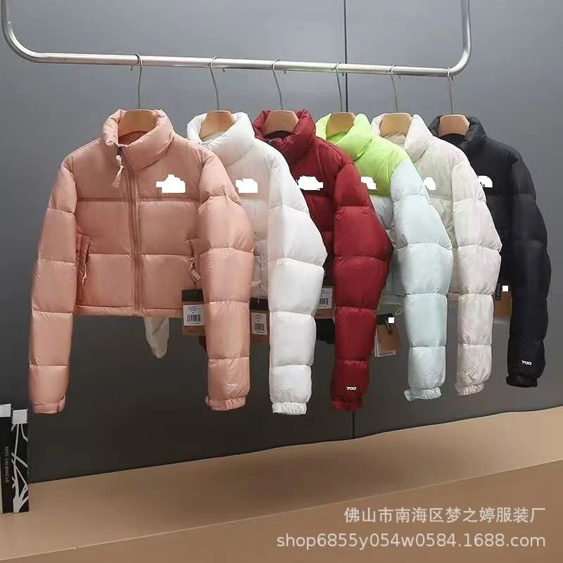 冬季肯豆女士短款棉服版本休闲超短格纹拼接女装加厚保暖面包外套