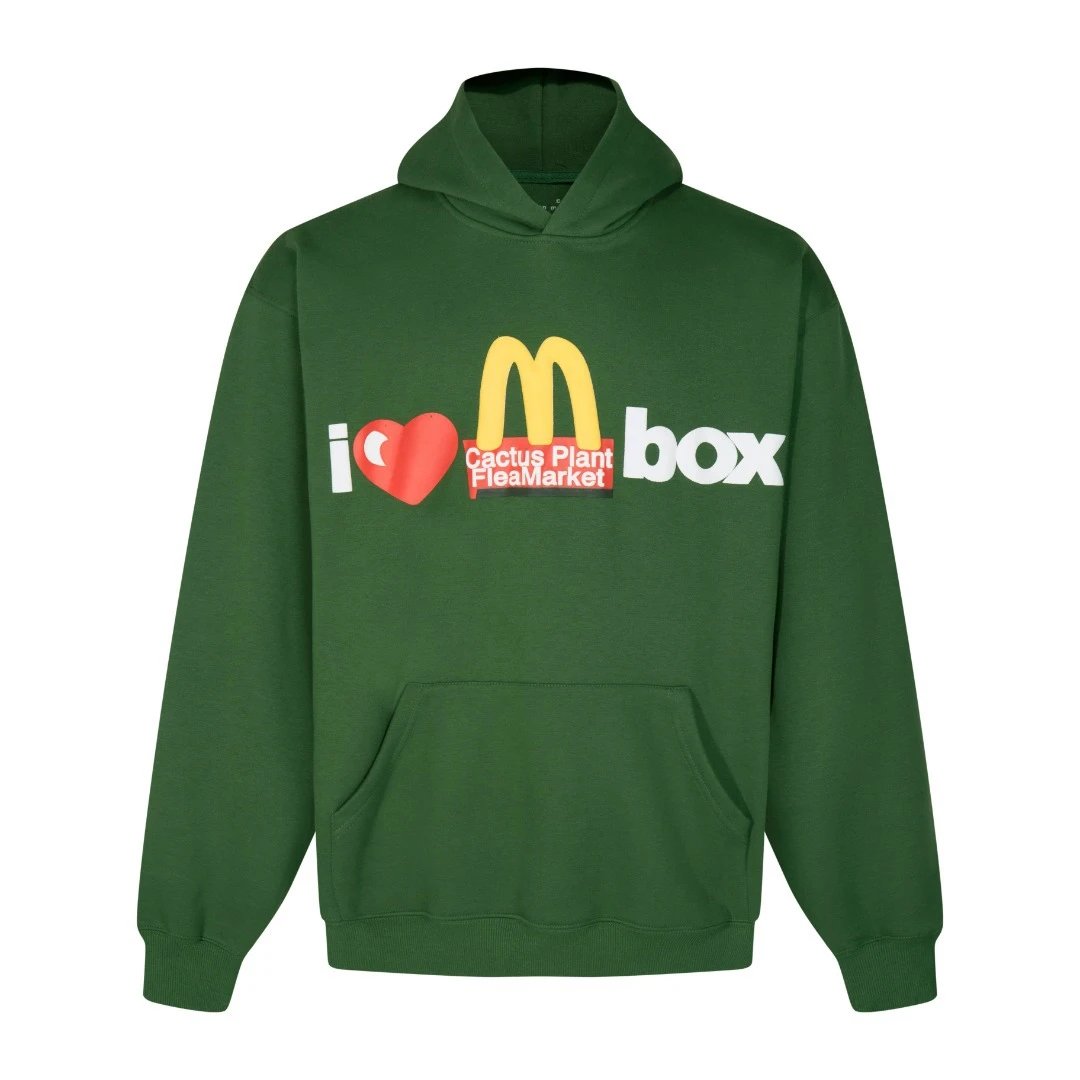 CPFMxMcDonald麦当劳周边联名发泡印花连帽加绒卫衣男女款情侣潮