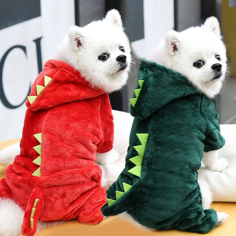 秋冬狗保暖四腿小中型犬狗狗猫咪恐龙猫变身宠物衣服用品