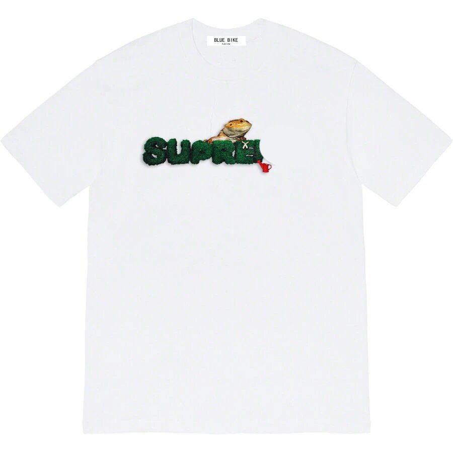 21SS Lizard Tee 蜥蜴草坪LOGO短袖T恤男女款情侣潮宽松半袖ins