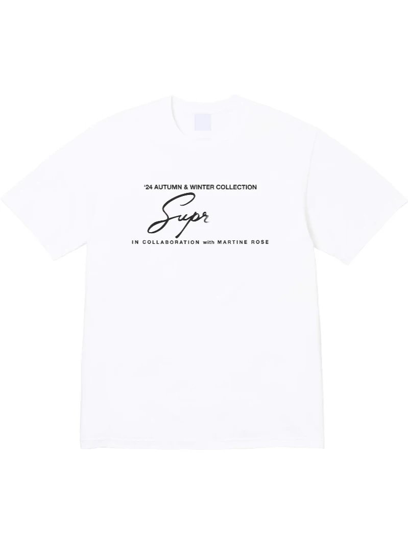 24FW MARTINE ROSE TEE联名经典字母LOGO短袖T恤纯棉男女款打底衫