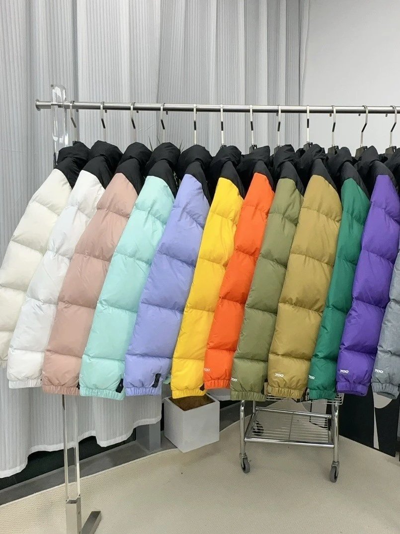 TNF1996羽绒服男女700面包短款情侣夹克90白鸭绒冬季款加厚