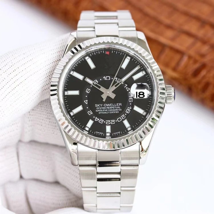 日志同款Automatic Mechanical Watch 劳家太空间金黑丁