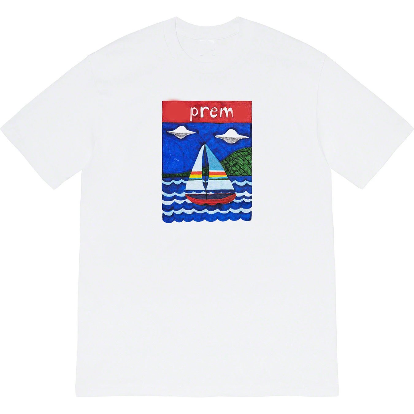 20SS Sailboat Tee 小船帆船油画图案印花字母T恤短袖半袖男女款