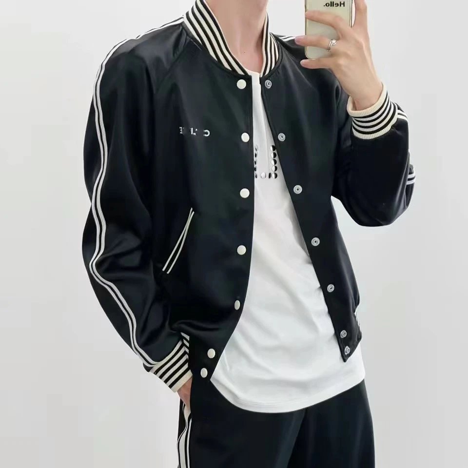 CE家网红款锻面锦纶棒球服夹克外套男女